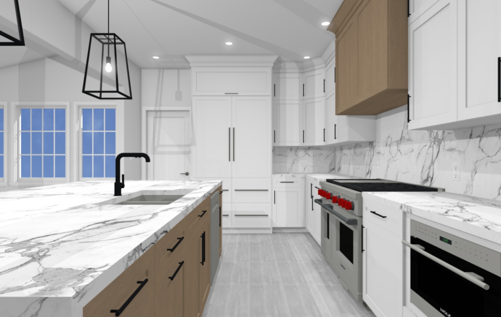 Kitchen Renderings | DES Home Renovations | Princeton, NJ | New Jersey | Design Services | Kitchen and Sunroom Renovation