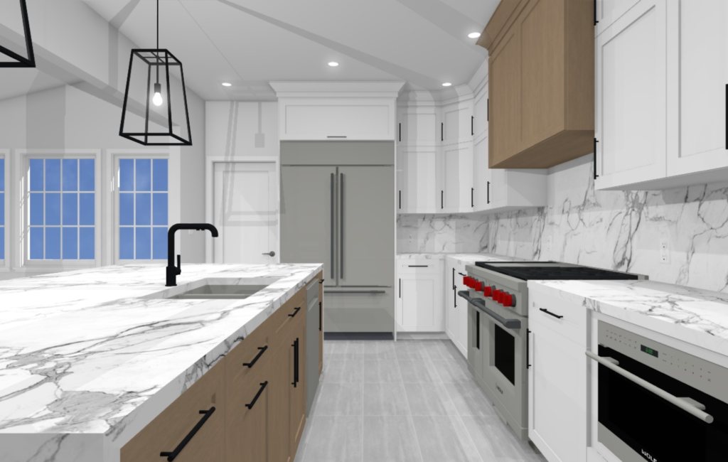 Kitchen Renderings | DES Home Renovations | Princeton, NJ | New Jersey | Design Services | Kitchen and Sunroom Renovation