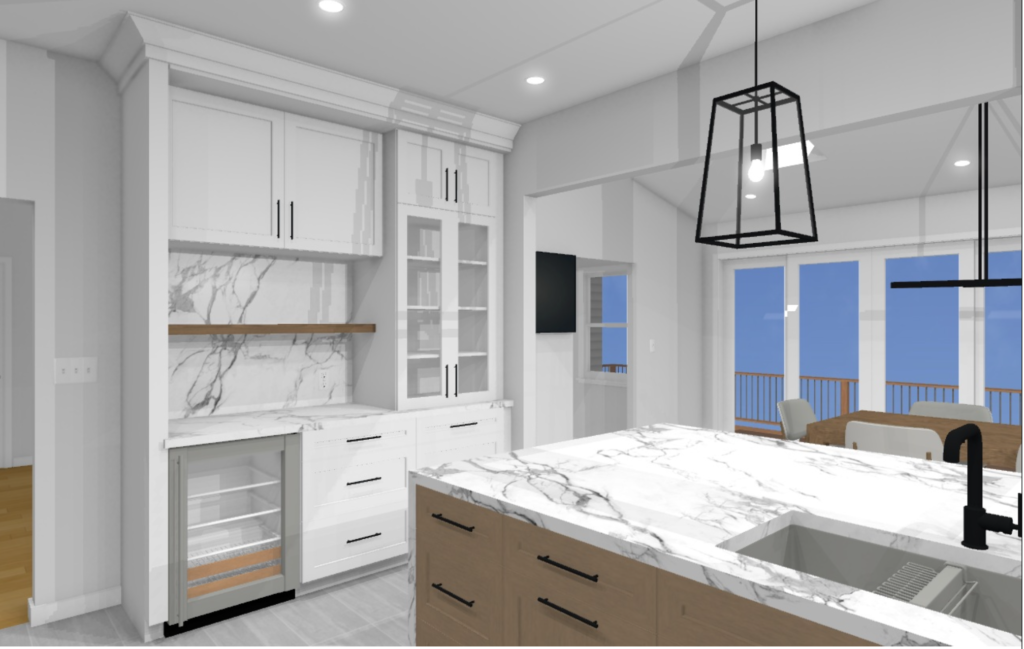 Kitchen Renderings | DES Home Renovations | Princeton, NJ | New Jersey | Design Services | Kitchen and Sunroom Renovation