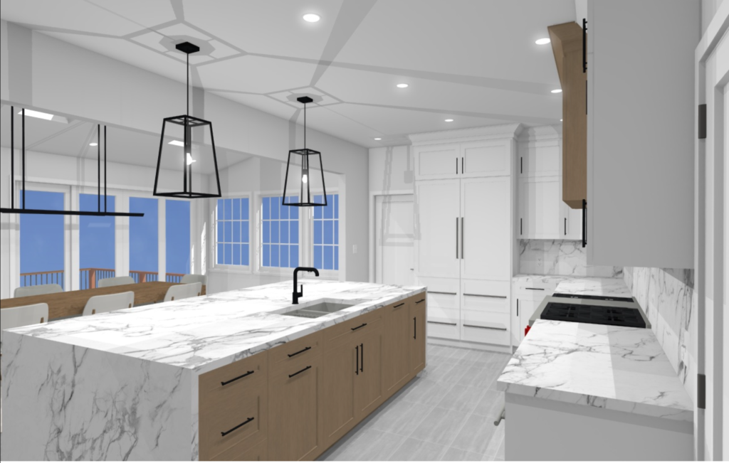 Kitchen Renderings | DES Home Renovations | Princeton, NJ | New Jersey | Design Services | Kitchen and Sunroom Renovation